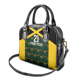 Afro-Jamaicans Football Custom Shoulder Handbag Black Ethnic Motifs