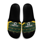 Afro-Jamaicans Football Custom Slide Sandals Black Ethnic Motifs