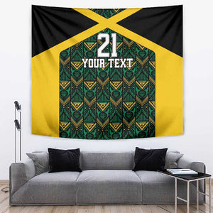 Afro-Jamaicans Football Custom Tapestry Black Ethnic Motifs