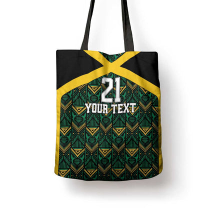 Afro-Jamaicans Football Custom Tote Bag Black Ethnic Motifs