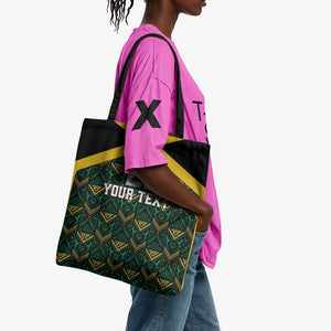 Afro-Jamaicans Football Custom Tote Bag Black Ethnic Motifs