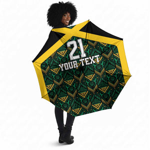 Afro-Jamaicans Football Custom Umbrella Black Ethnic Motifs