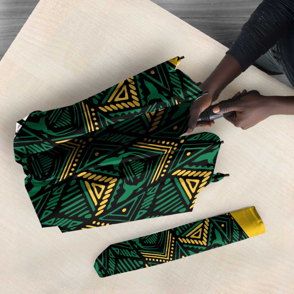 Afro-Jamaicans Football Custom Umbrella Black Ethnic Motifs