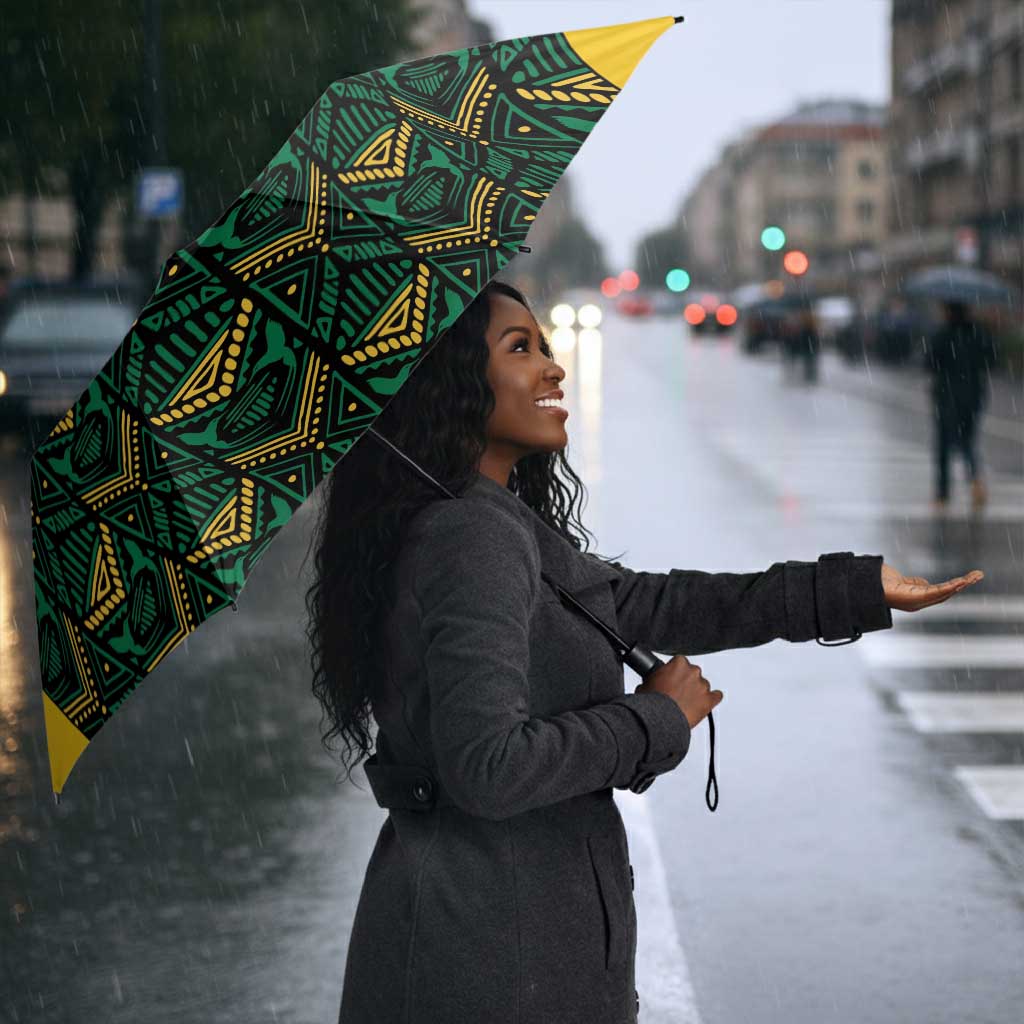 Afro-Jamaicans Football Custom Umbrella Black Ethnic Motifs