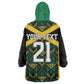 Afro-Jamaicans Football Custom Wearable Blanket Hoodie Black Ethnic Motifs