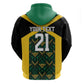 Afro-Jamaicans Football Custom Zip Hoodie Black Ethnic Motifs