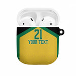 Afro-Jamaicans Football Custom AirPods Case Gold Ethnic Motifs