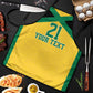 Afro-Jamaicans Football Custom Apron Gold Ethnic Motifs