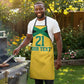Afro-Jamaicans Football Custom Apron Gold Ethnic Motifs