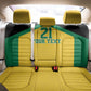 Afro-Jamaicans Football Custom Back Car Seat Cover Gold Ethnic Motifs