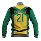 Afro-Jamaicans Football Custom Baseball Jacket Gold Ethnic Motifs