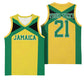 Afro-Jamaicans Football Custom Basketball Jersey Gold Ethnic Motifs LT9