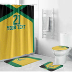 Afro-Jamaicans Football Custom Bathroom Set Gold Ethnic Motifs