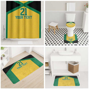 Afro-Jamaicans Football Custom Bathroom Set Gold Ethnic Motifs