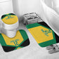 Afro-Jamaicans Football Custom Bathroom Set Gold Ethnic Motifs
