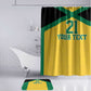 Afro-Jamaicans Football Custom Bathroom Set Gold Ethnic Motifs