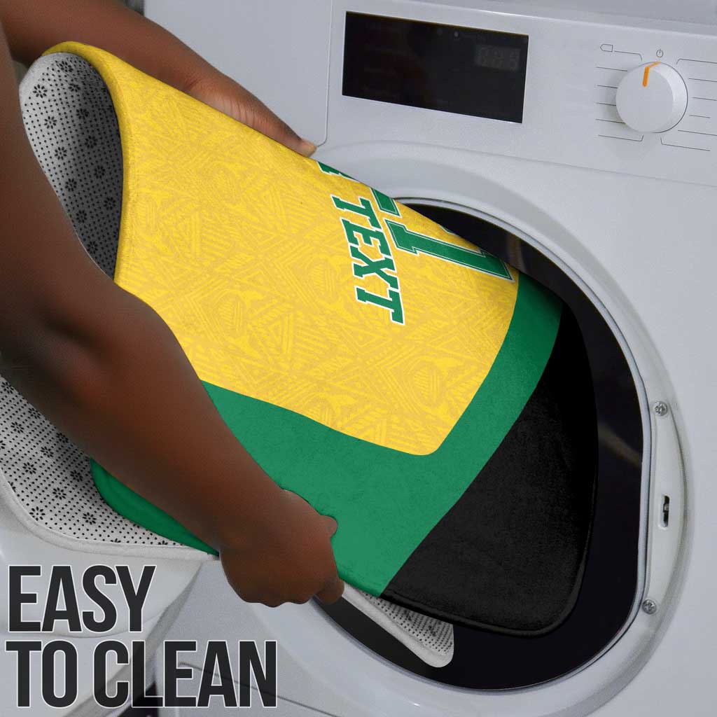 Afro-Jamaicans Football Custom Bathroom Set Gold Ethnic Motifs