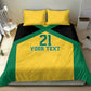 Afro-Jamaicans Football Custom Bedding Set Gold Ethnic Motifs