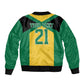 Afro-Jamaicans Football Custom Bomber Jacket Gold Ethnic Motifs