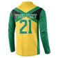 Afro-Jamaicans Football Custom Button Sweatshirt Gold Ethnic Motifs