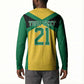 Afro-Jamaicans Football Custom Button Sweatshirt Gold Ethnic Motifs