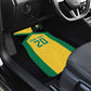 Afro-Jamaicans Football Custom Car Mats Gold Ethnic Motifs
