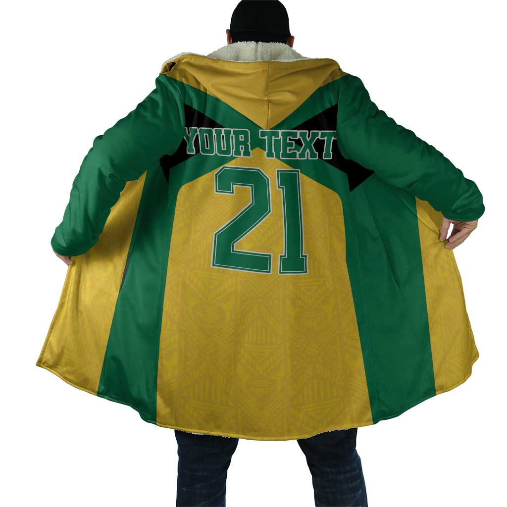 Afro-Jamaicans Football Custom Cloak Gold Ethnic Motifs
