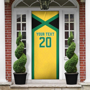 Afro-Jamaicans Football Custom Door Cover Gold Ethnic Motifs