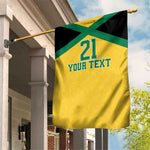Afro-Jamaicans Football Custom Garden Flag Gold Ethnic Motifs