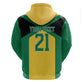 Afro-Jamaicans Football Custom Hoodie Gold Ethnic Motifs