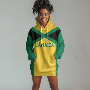 Afro-Jamaicans Football Custom Hoodie Dress Gold Ethnic Motifs