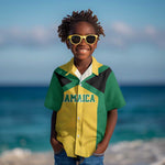 Afro-Jamaicans Football Custom Kid Hawaiian Shirt Gold Ethnic Motifs