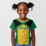 Afro-Jamaicans Football Custom Kid T shirt Gold Ethnic Motifs
