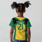 Afro-Jamaicans Football Custom Kid T shirt Gold Ethnic Motifs