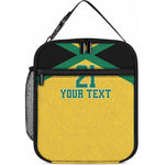 Afro-Jamaicans Football Custom Lunch Bag Gold Ethnic Motifs