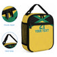 Afro-Jamaicans Football Custom Lunch Bag Gold Ethnic Motifs