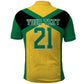 Afro-Jamaicans Football Custom Polo Shirt Gold Ethnic Motifs