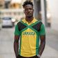 Afro-Jamaicans Football Custom Polo Shirt Gold Ethnic Motifs