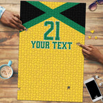 Afro-Jamaicans Football Custom Puzzle Gold Ethnic Motifs