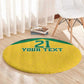 Afro-Jamaicans Football Custom Round Carpet Gold Ethnic Motifs