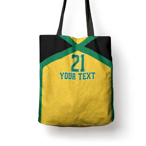 Afro-Jamaicans Football Custom Tote Bag Gold Ethnic Motifs