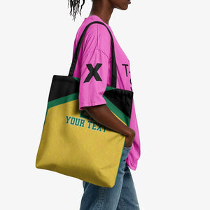 Afro-Jamaicans Football Custom Tote Bag Gold Ethnic Motifs