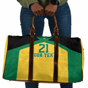 Afro-Jamaicans Football Custom Travel Bag Gold Ethnic Motifs