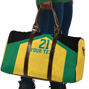 Afro-Jamaicans Football Custom Travel Bag Gold Ethnic Motifs