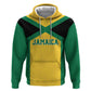 Afro-Jamaicans Football Custom Zip Hoodie Gold Ethnic Motifs