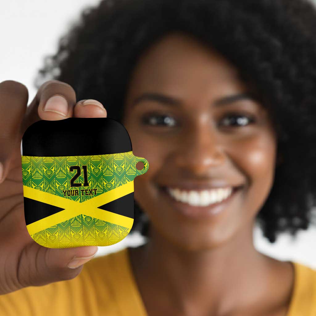 Afro-Jamaicans Custom AirPods Case Reggae Boyz With Traditional Pattern