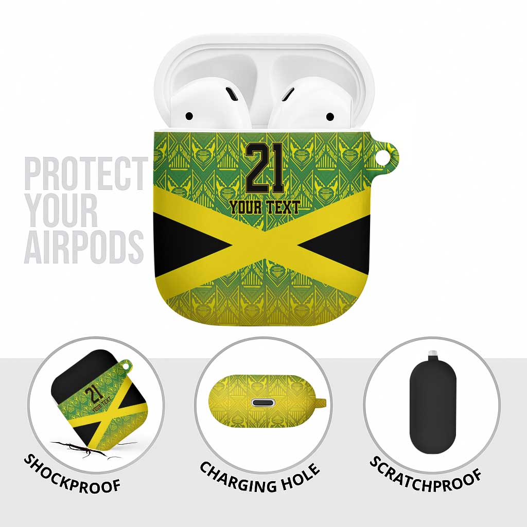 Afro-Jamaicans Custom AirPods Case Reggae Boyz With Traditional Pattern