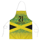 Afro-Jamaicans Custom Apron Reggae Boyz With Traditional Pattern