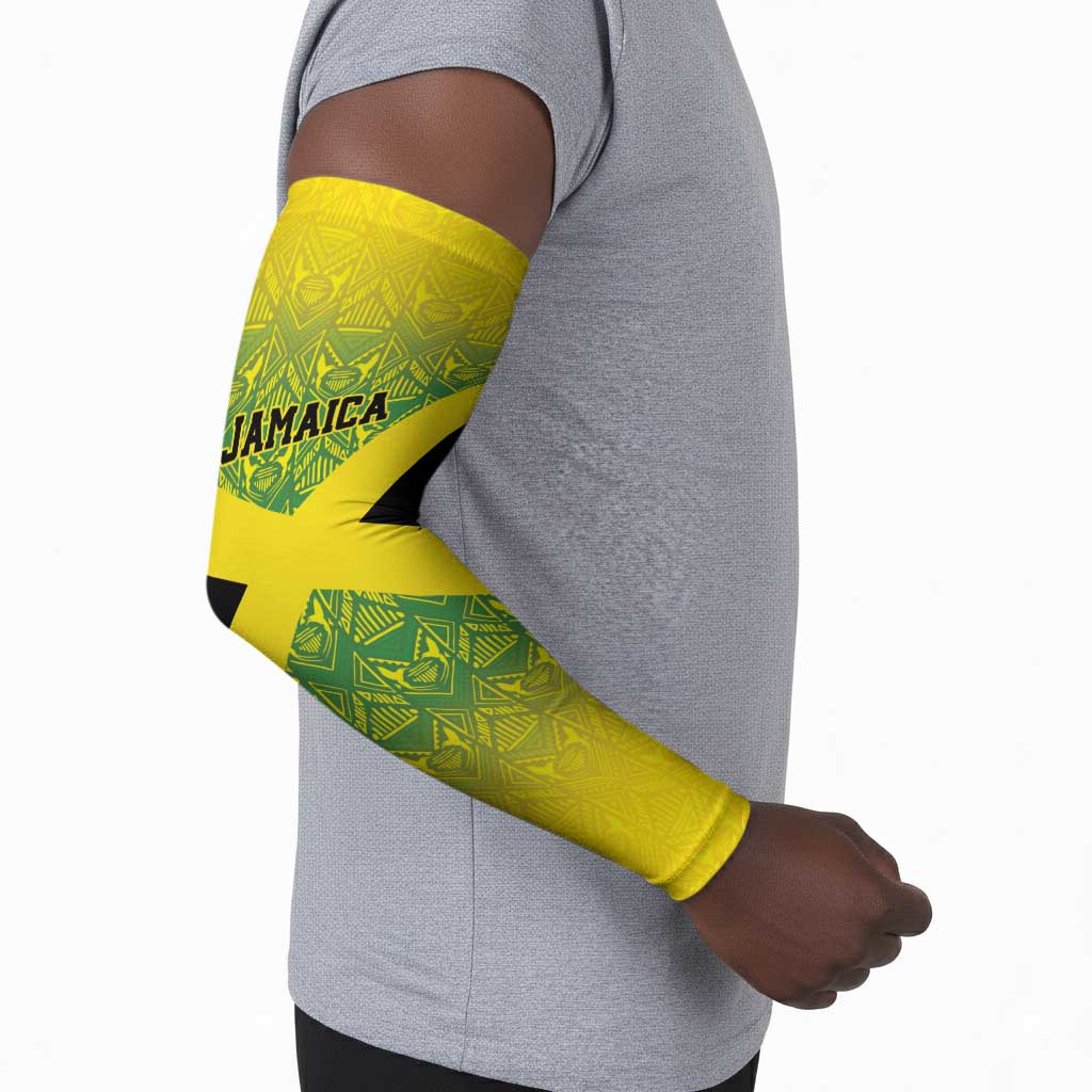 Afro-Jamaicans Custom Arm Sleeves Reggae Boyz With Traditional Pattern