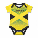 Afro-Jamaicans Custom Baby Onesie Reggae Boyz With Traditional Pattern